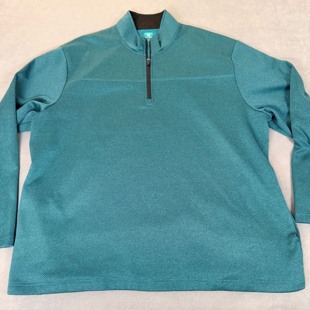 Pro Tour Men’s Teal Green Quarter Zip- Fleece Lined- XXL- Business Casual/ Golf